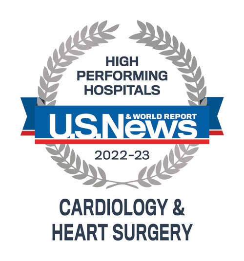 US News High Performing Hospital in Cardiology & Heart Surgery