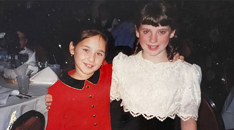 Lauren and Leanne as childhood friends