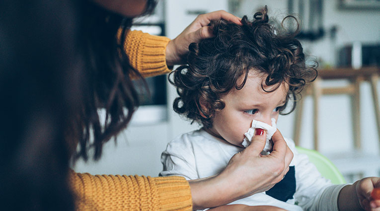 Child with runny nose