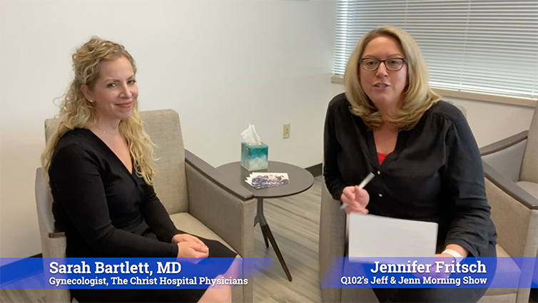 Q102's Jennifer Fritsch interviews Sarah Bartlett, MD, gynecologist, about periods.