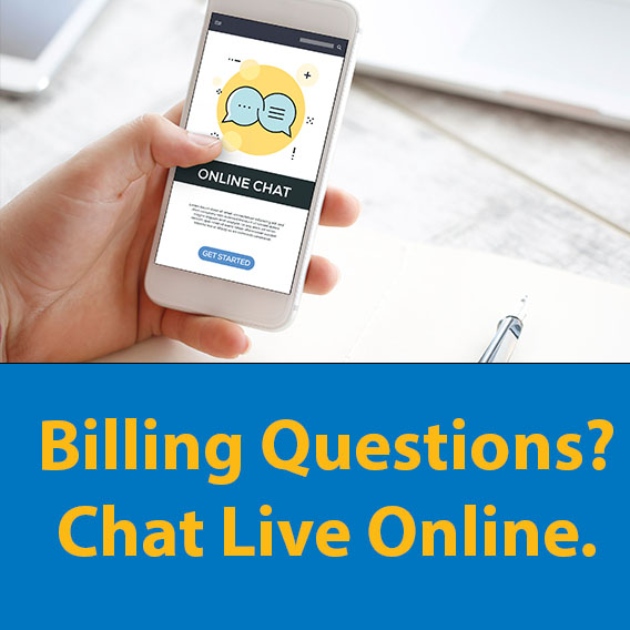 Live online chat for billing questions
