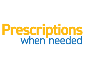 Text reads Prescriptions when needed