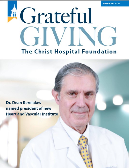 Grateful Giving magazine cover from The Christ Hospital for Summer 2021