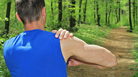 Man with shoulder pain