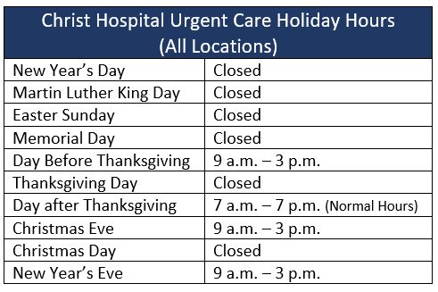 Urgent%20Care%20Holiday%20Hours%20 %20All%20Locations