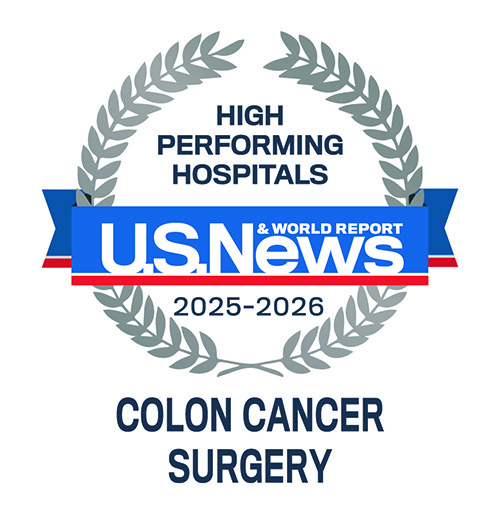 US News & World Report High Performing Hospital - Colon Cancer Surgery