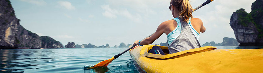 Woman in kayak