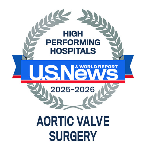US News & World Report High Performing Hospital - Aortic Valve Surgery