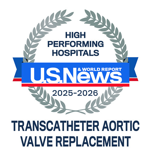 US News & World Report High Performing Hospital - Transcatheter Aortic Valve Replacement