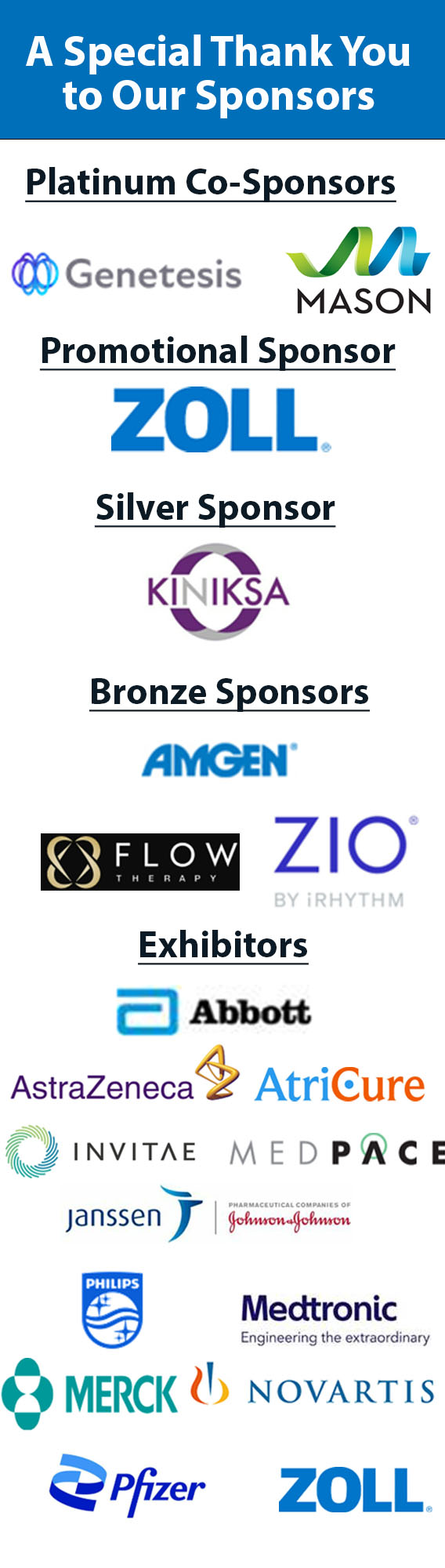  Women's Cardivascular Symposium Sponsors