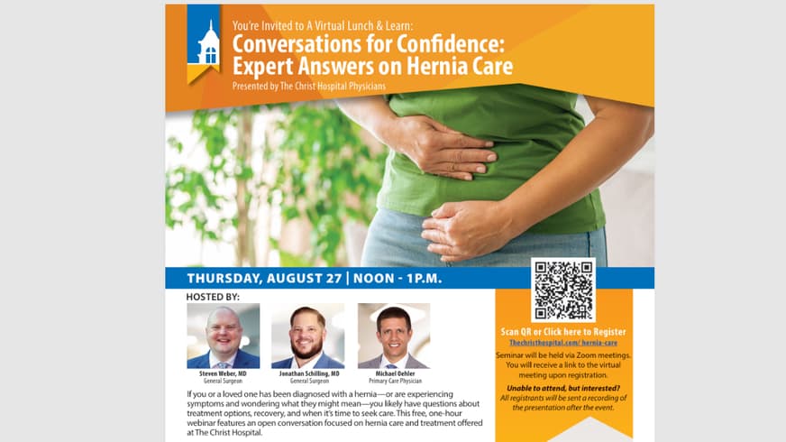 Flyer for Free Hernia Webinar