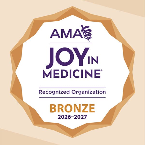 Bronze Award for Being a Joy in Medicine Health Organization
